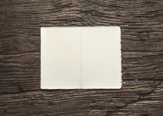 Folded invitation "Amatruda straw" (ivory or pink)