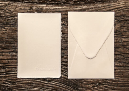 Vertical envelope "Amalfi" model (ivory-pink)